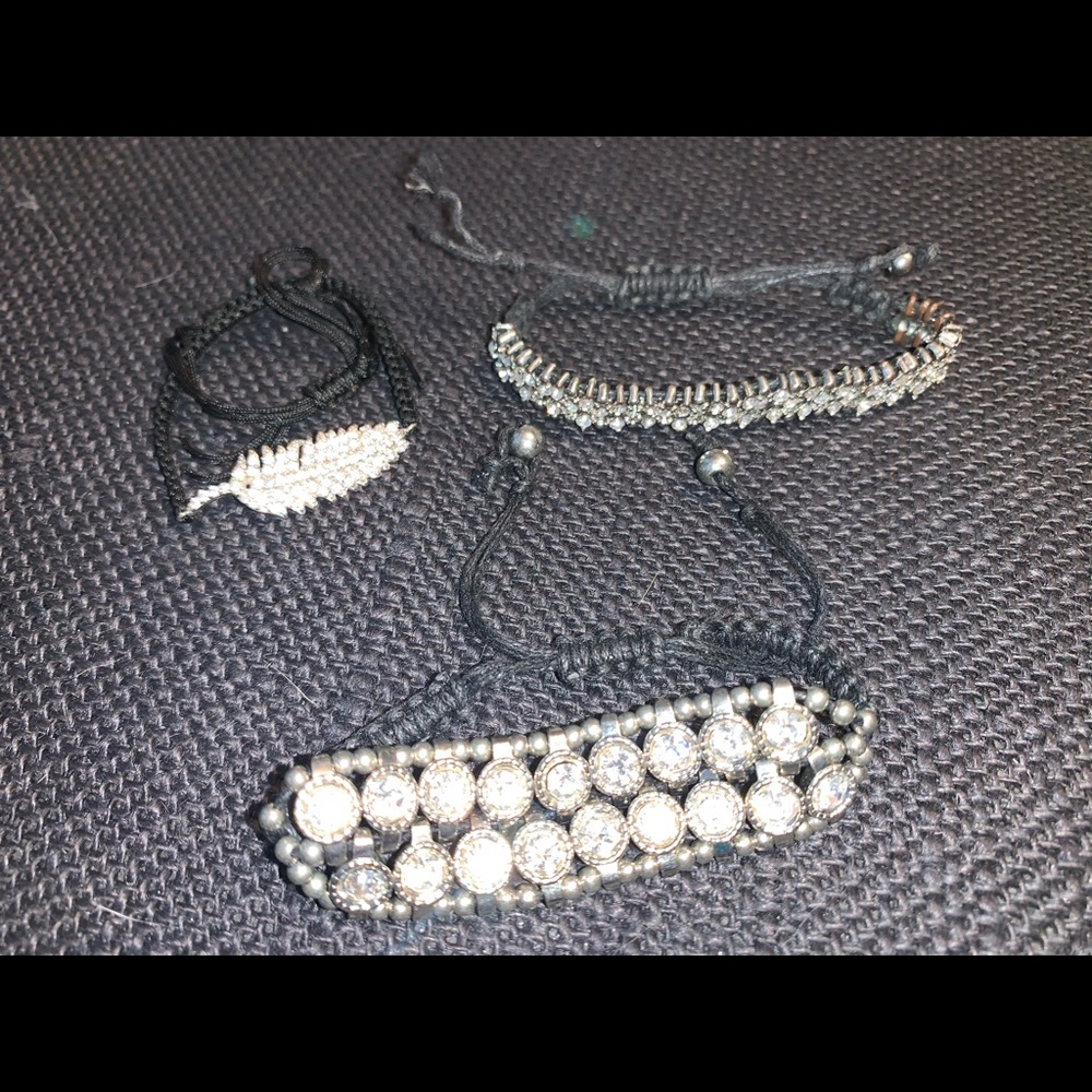 🐠 3 bracelets with rhinestones